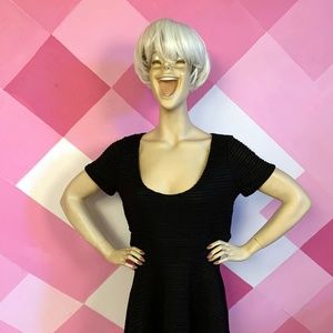 ASOS Ribbed Skater Dress Lined Bodice - Size 14